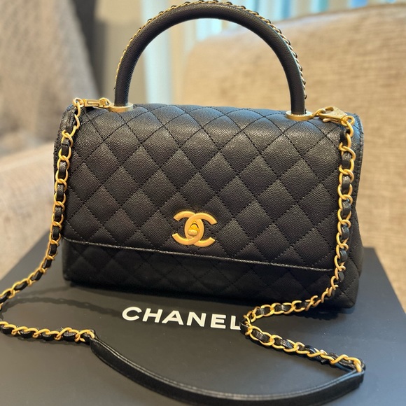 Chanel Caviar Coco Top Handle Bag NEWš„LIMITED EDITION š„23P Latest collection - Picture 13 of 16